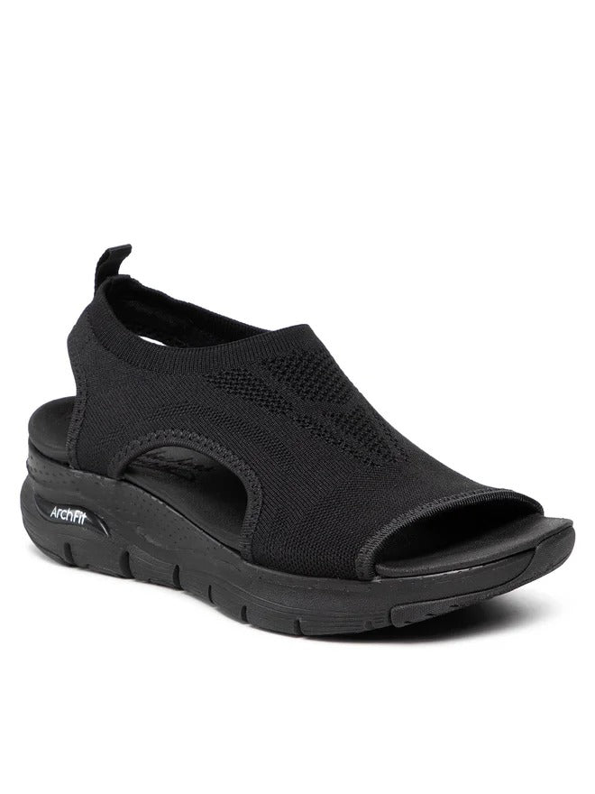 Arch Fit City Slip-On Sandals - Black