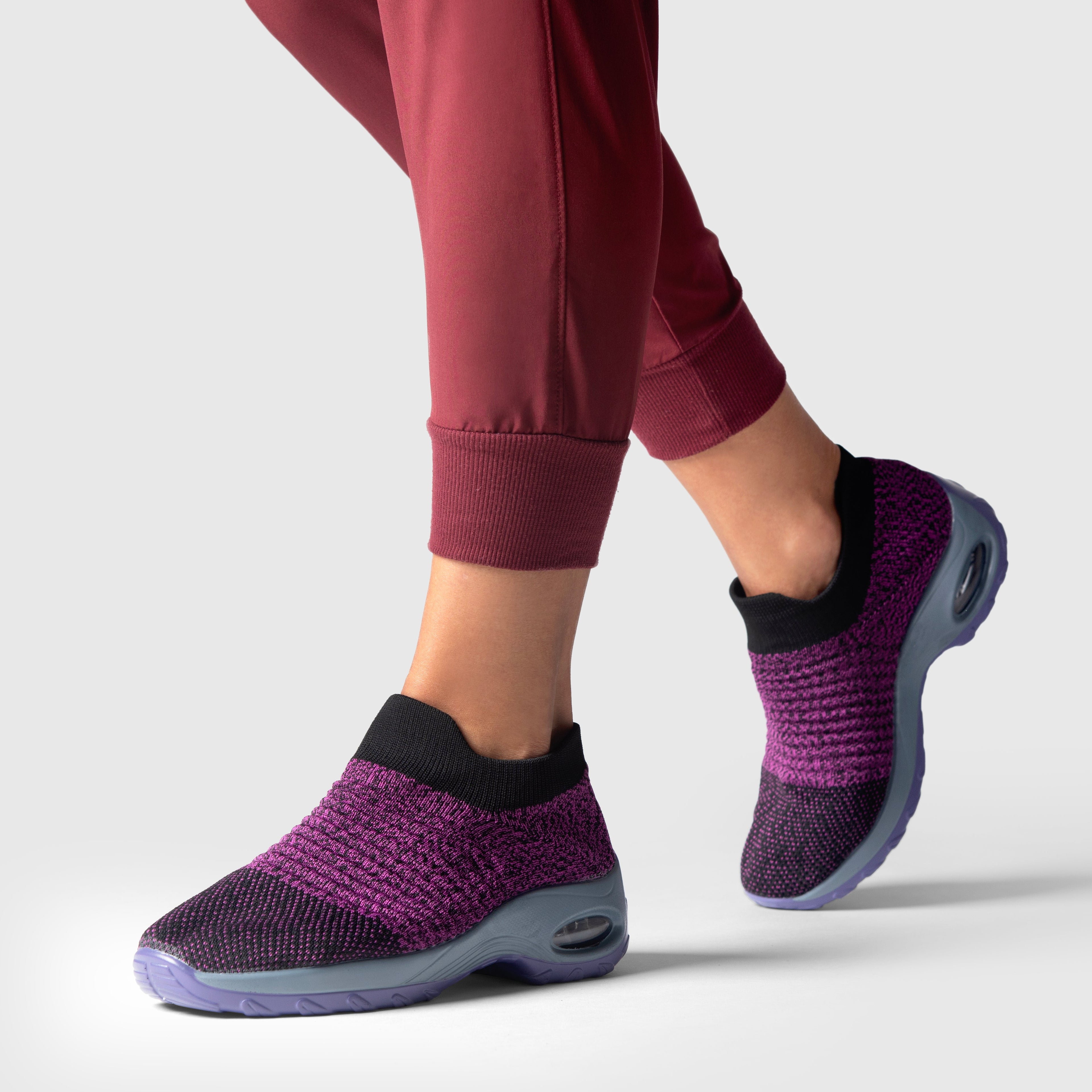 Breathable No-Tie Stretch Shoes - Purple