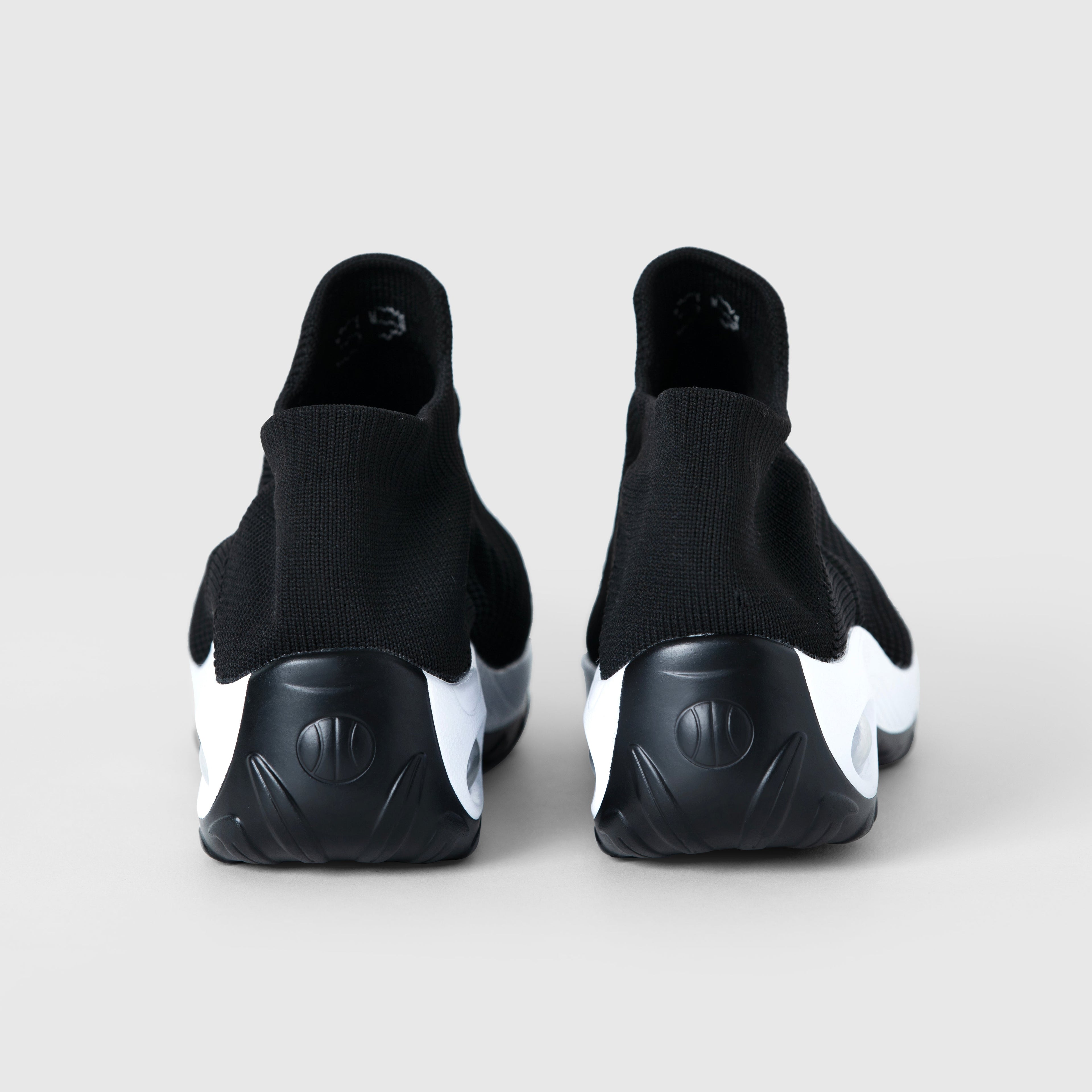 Breathable No-Tie Stretch Shoes - Black White