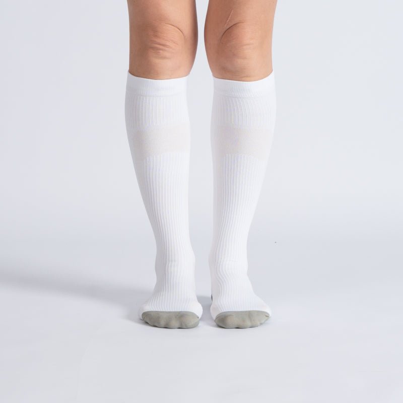 Compression Socks - White Grey