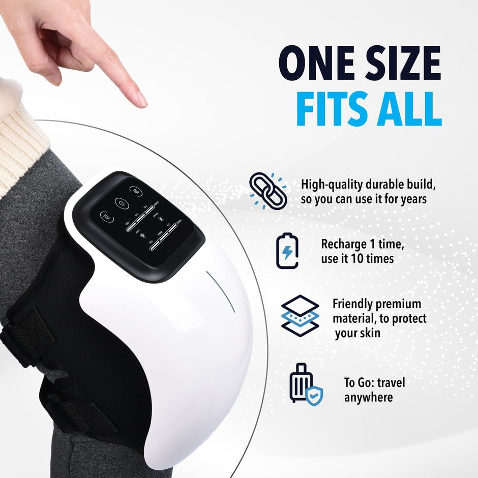 FlexAir™ Knee Massager Smart Heat, Red Light Therapy, and Vibration Massage - FSA or HSA eligible