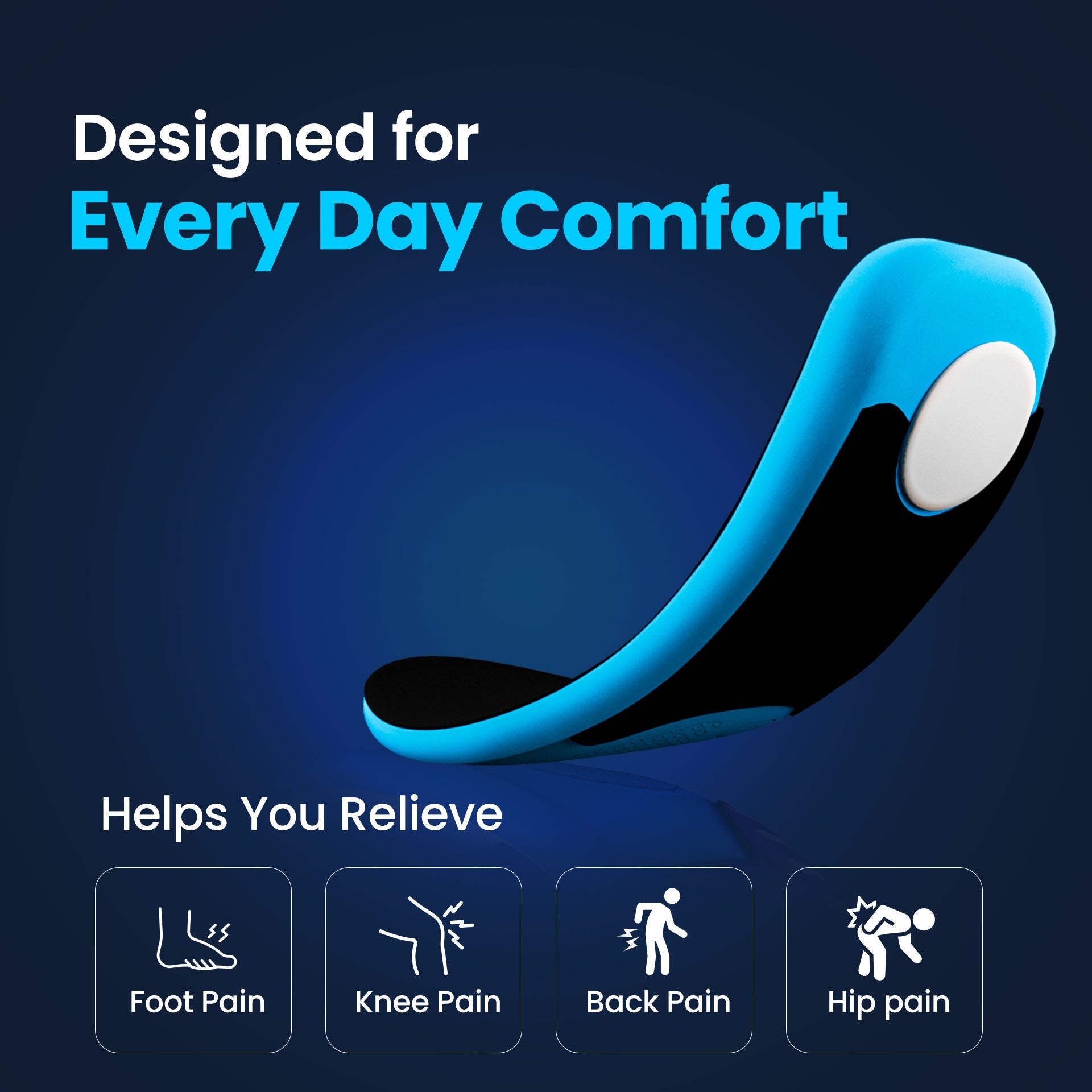 3-Pack Ortho Arch Gel Support Insoles