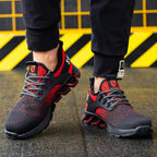 Ortho Reinforced Safety Steel Toe Boots - Red