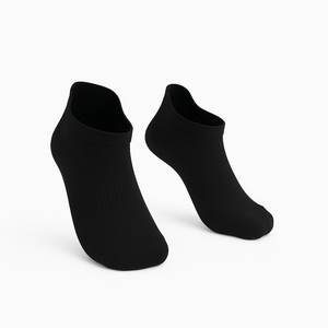 Padded Stretch Diabetic Ankle Socks - Black