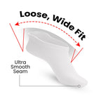3-Pack Padded Stretch Diabetic Ankle Socks - White