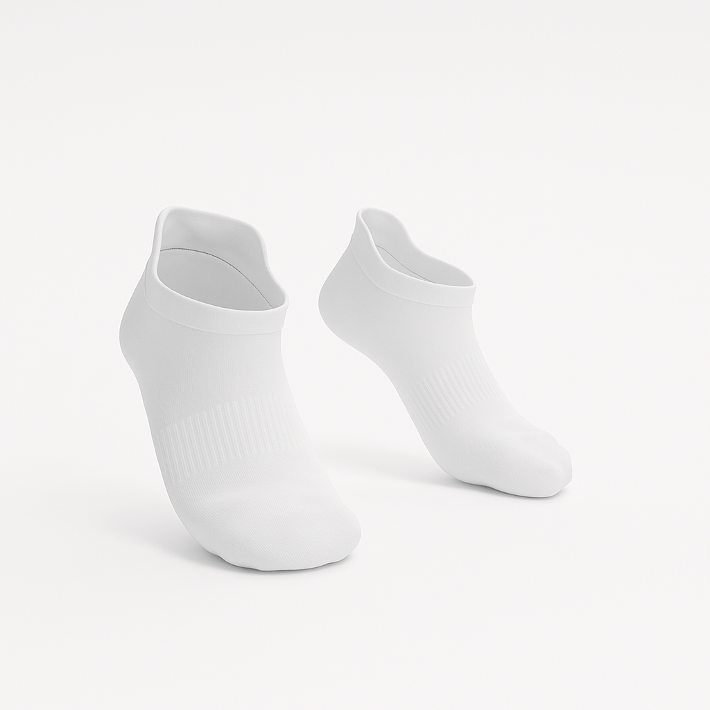 3-Pack Padded Stretch Diabetic Ankle Socks - White