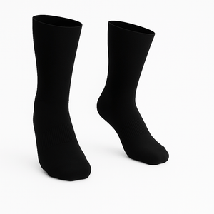 Padded Stretch Diabetic Crew Socks - Black