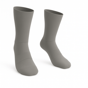 Padded Stretch Diabetic Crew Socks - Grey
