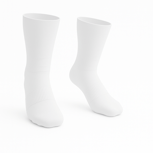Padded Stretch Diabetic Crew Socks - White