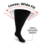 3-Pack Padded Stretch Diabetic Knee Socks - Black