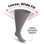 3-Pack Padded Stretch Diabetic Knee Socks - Grey